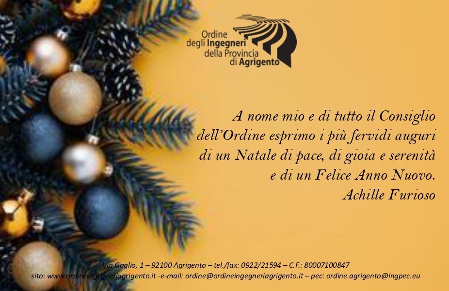 Auguri di Buone Feste Natale 2024 – Chiusura uffici